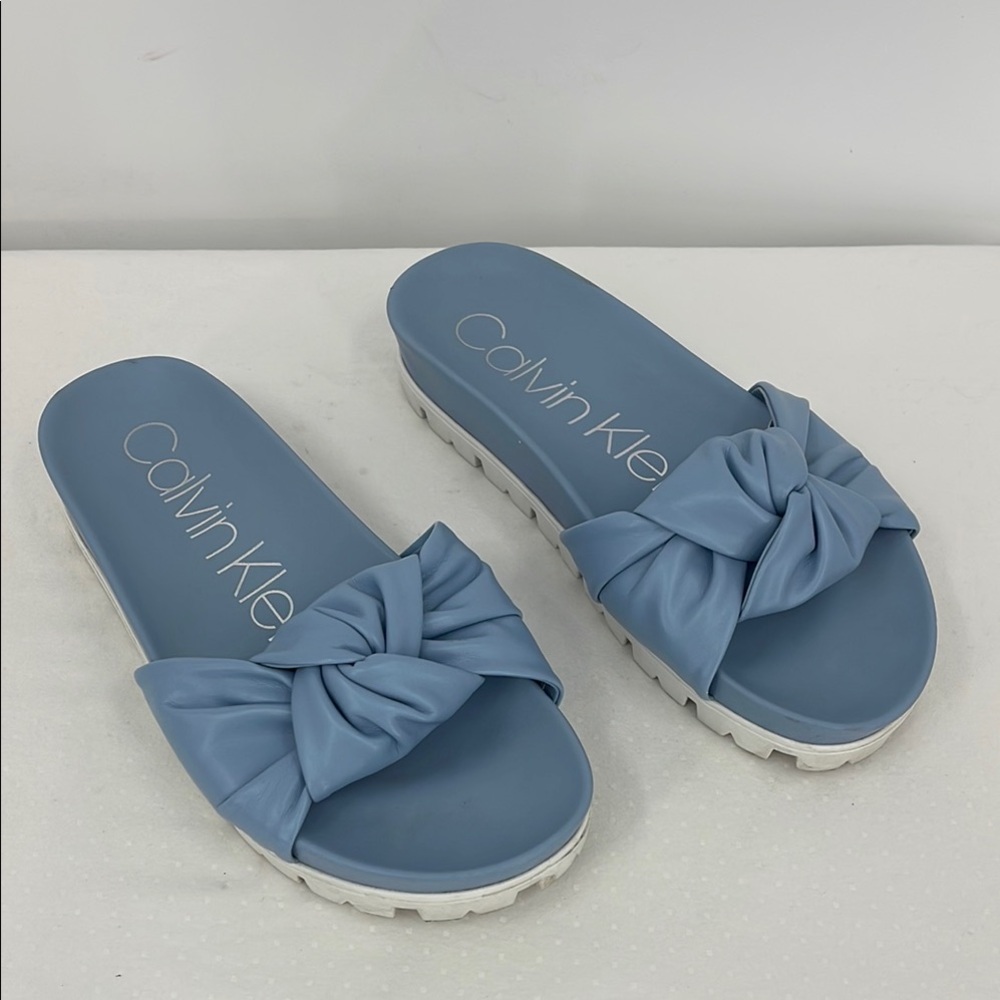 Calvin Klein Women's Blue Slide Sandals SIZE 7.5M